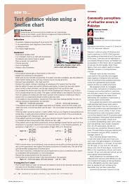 pdf test distance vision using a snellen chart