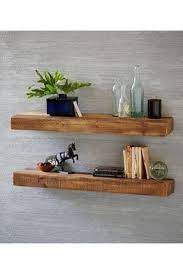 Worldwooden Ahsap Dekoratif 2 Li Ucan Raf Kitaplik Gizli Duvar Monte Raf Aksesuar Rafi Dekor Raf Duvar