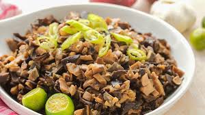 Eggplant And Mushroom Sisig Recipe Recipe Sisig Recipe Sisig Mango Tapioca Recipe