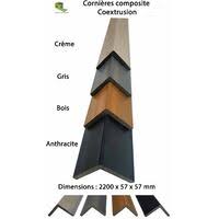 270 mm (pour agglo de 20 cm) 400 mm;. Corniere De Finition Pour Lame Coextrusion Coloris Gris
