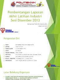 Nota kejuruteraan/teknologi elektrik vokasional, politeknik, ikm, ilp, universiti. Slide Show Pembentangan Laporan Akhir Latihan Industri