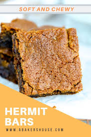 Chewy Hermit Bars Molasses Recipes Cookie Bar Recipes Fruit Bars Recipe
