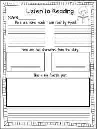 Your browser does not support the audio tag. Listening Response Sheets First Grade Reading Listening Response Sheet Kindergarten Reading