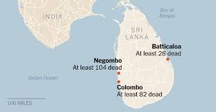 sri lanka bombing maps what we know about the attack sites