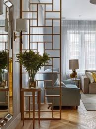 A Simple Wood Partition As A Room Divider Is An Easy Way To Create Small Modern Living Room Mid Century Modern Living Room Furniture Living Room Design Modern