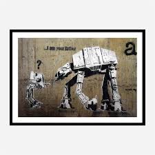 Fine art & photo's on wood. I Am Your Father Banksy Wall Art