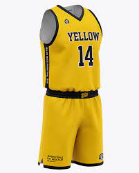 Download Basketball Kit Mockup In Apparel Mockups On Yellow Images Object Mockups