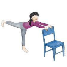 Beginners' tips for chair pose. Warrior 3 Pose Using A Chair Kids Yoga Stories Yoga For Kids Yoga Poses Chair Yoga