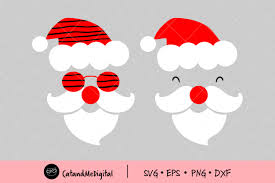 Download Christmas Santa Face Svg Graphic By Catandme Creative Fabrica PSD Mockup Templates
