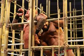 Image result for Jinder Mahal, with Great Khali, Beats Randy Orton to Win WWE Punjabi Prison Match