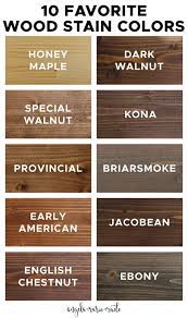 This formula can be tinted to a wide range of popular interior colors and provides a warm look to any interior wood surface. 10 Favorite Wood Stain Colors Angela Marie Made