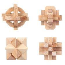 These mechanical toys bring not only aesthetical pleasure but also offer you to embark on an enthralling journey of constructing beautiful and actually producing motion wooden sculptures and mechanisms on your own. Temptation Wooden Brain Teaser Puzzles Pack Of 4 Temptation Gifts