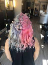 This hairstyle is a sophisticated version of the one we told above. Adorable 35 Unique Half And Half Hair Color Ideas For Cute Women Https Www Tukuoke Com 35 Unique Half And Half Half And Half Hair Hair Styles Two Color Hair