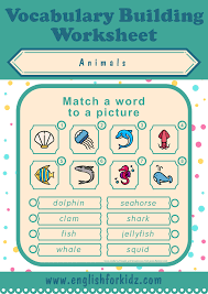 There are a good variety of words in the families that have familiar picture clues (like cat, van, cap, etc). Animals Worksheets Word To Picture Matching