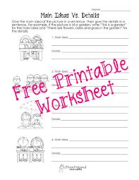 Main Idea Vs Details Worksheets Kindergarten Worksheets Printable Main Idea Worksheet Kindergarten Worksheets