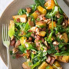 Kumara Bacon Walnut And Orange Salad Nadia Lim Recipe Orange Salad Recipes Orange Salad Kumara Salad