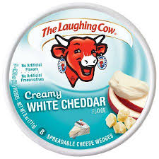 The Laughing Cow Light White Cheddar Spreadable Cheese Wedges 0 75 Oz 8 Ct Walmart Com Laughing Cow Cheese Wedge Spreadable Cheese