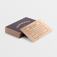 Available in any stock, size, finish & print features. Brown Kraft Business Card