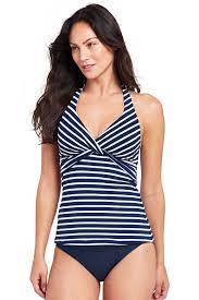 Women S Halter Twist Tankini Top From Lands End Swimwear Underwire Halter Tankini Women Halter