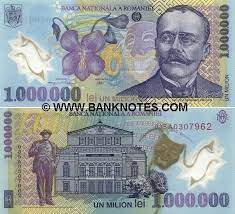 Faceţi clic pe lei moldoveneşti sau euro pentru a converti intre aceasta si toate celelalte monede. Romania 1 Million Lei 2003 Banknote Collection Banknotes Money Romania