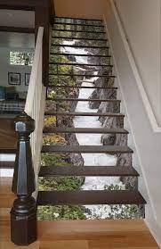 3d Maligne River Stair Risers Mural Pvc Sticker Mural Photo Etsy House Design Stairs Stairways