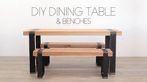 diy modern dining table w/ matching