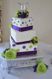 Fun Colors Lime Green And Dark Purple Green Wedding Cake Purple Wedding Cake Cool Wedding Cakes