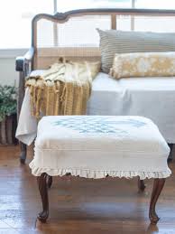 This classic pleated ottoman slipcover will not only give your space a timeless feel but will also do so it's always so good to be home after a long trip. How To Slipcover An Ottoman Hgtv