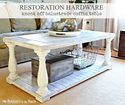 Restoration Hardware Inspired Balustrade Coffee Table Coffee Table Farmhouse Coffee Table Distressed Furniture