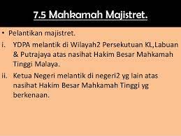 Mahkamah dibawah kuasa kerajaan negeri. Pengajian Am Mahkamah Atasan Rendah