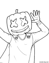 See more ideas about drawings, art, easy drawings. Marshmello Fortnite Coloring Pages Print For Free Wonder Day