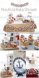 Nautical Baby Shower Anchors Away Baby Shower Catch My Party Nautical Baby Shower Baby Boy Shower Baby Shower Themes