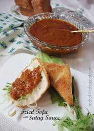 简单の生活 马来式炸豆腐fried tofu with satay sauce satay sauce tofu satay