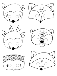 Perles hama midi, perles hama maxi, et perles hama mini. 6 Masques A Colorier Foret Pour Enfant Decoration Anniversaire Et Fetes A Theme Sur Vegaoo Party