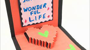 Fold card completely in half and smooth down. Pixel Heart Popup Card Diy Tutorial By Paper Folds 968 Youtube
