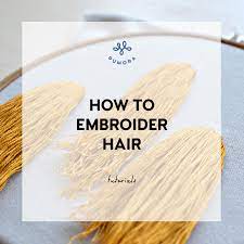 Hair embroidery with turkey stitch:how to embroider hair with easy steps:hairstyle dress embroidery. How To Embroider Hair 3 Ways To Stitch A Hairstyle Pumora All About Hand Embroidery