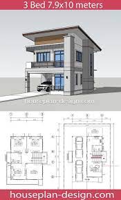 House Plan Design House Design Idea 7 9x10 With 3 Bedrooms House Design Unique House Plans Duplex House Design