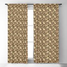 What are a few brands that you carry in gold curtains? Paisley Pattern Soft Gold On Chocolate Brown Blackout Curtain By Mmgladn10 Society6