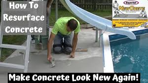 Repeat until the entire deck has been cleaned. How To Resurface A Concrete Pool Deck Repair Pool Patio Surface Diy