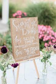 Pink Seaside Garden Wedding With At Bonnet Island Estate Seaside Garden Wedding Signature Drinks Wedding Signage