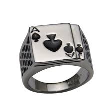 Black Ace Of Spades Ring Handmade Poker Jewelry Ace Of Spades Ring Size 11 Men S Jewelry Rings Mens Jewelry Rings For Men