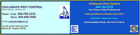 Visit our new location on yale road. Chilliwack Pest Control Canada