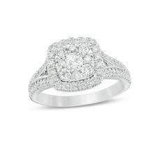 1 Ct T W Diamond Double Cushion Frame Vintage Style Engagement Ring In 14k White Gold Zales Collection of most popular forms in a given sphere.