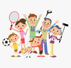 Sports Free Clipart Family Clip Art On Transparent - Family Playing Sports  Clipart, HD Png Download , Transparent Png Image - PNGitem