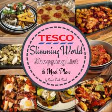 I use this for recipe ideas when doing an sp week but some of the recipes leave a lot to be desired. Tesco Slimming World Friendly Shopping List Meal Plan Sugar Pink Food