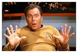 Image result for captain kirk throws finger