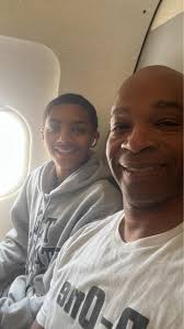 Always great to see old friends. Bill Self and long time assistant Kurtis  Townsend in the house tonight watching high level players and showing a  little love to one young man who