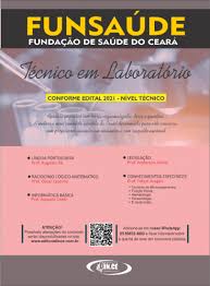 A banca organizadora já está definida e será a fgv. Tecnico Em Laboratorio Apostila Funsaude Ceara Teoria E Questoes Fgv Impressa 2021 Banca Do Toni Concursos Publicos