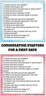 The only list you'll need! Conversation Starters For A First Date Moms Munchkins