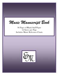 Music Manuscript Book 50 Pages Of Blank Staff Paper